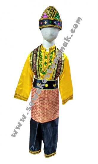 Kostum Tari Saman Pria Warna Kuning | Kartini Day Celebration